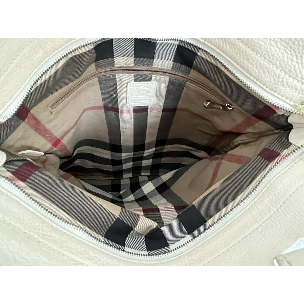 Burberry Cream Canvas Stowell Roll Up Tote Vintage 80s - Picture 7 of 11